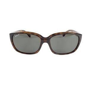 Ray-Ban Jackie Ohh Brown Tortoise Sunglasses Polarized Square Oversized MCM